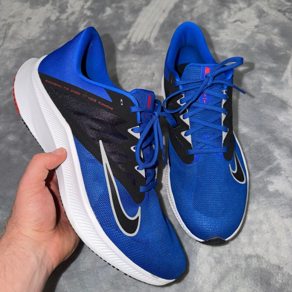 Nike Quest 3 Running Shoes Mens Size 12 Racer Blue Black White CD0230-400